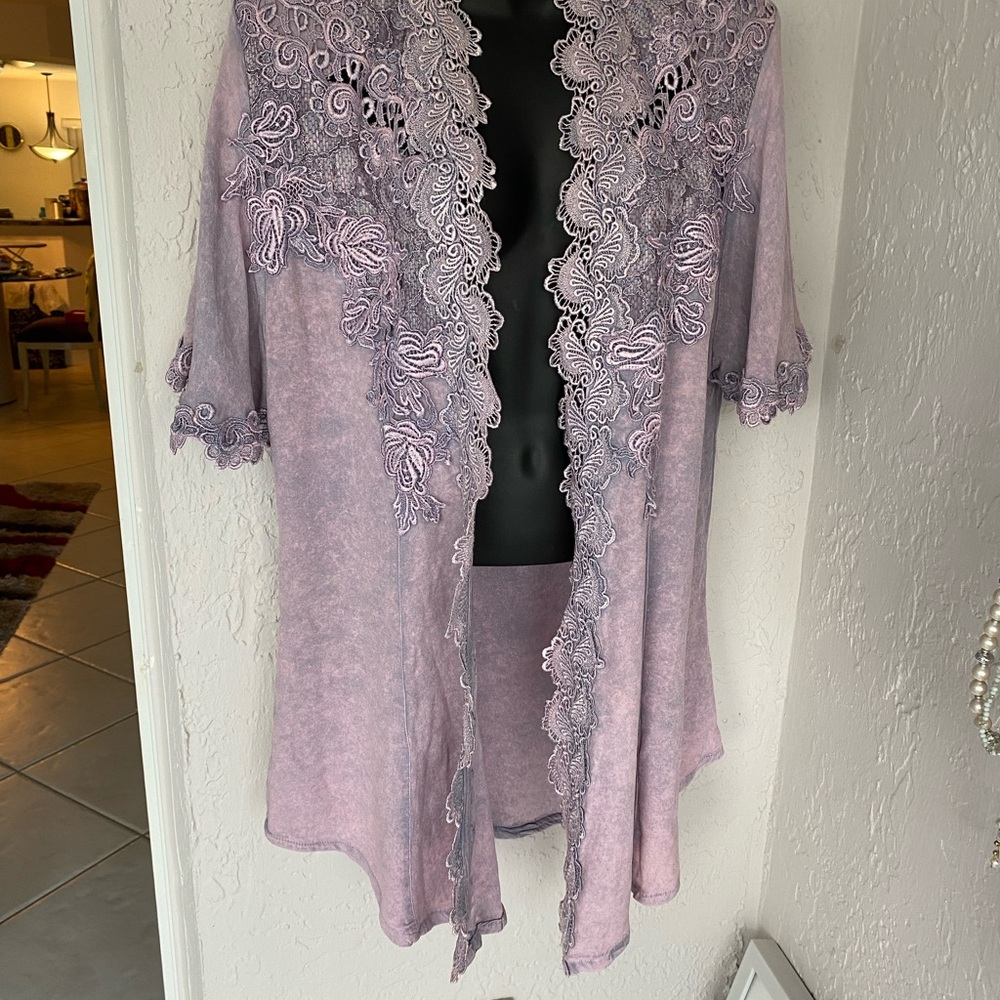 Lavender Lace Cocktail jacket made in Italy